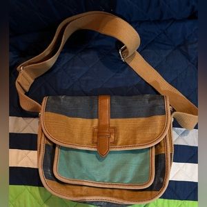 Fossil bag striped‎ canvas crossbody